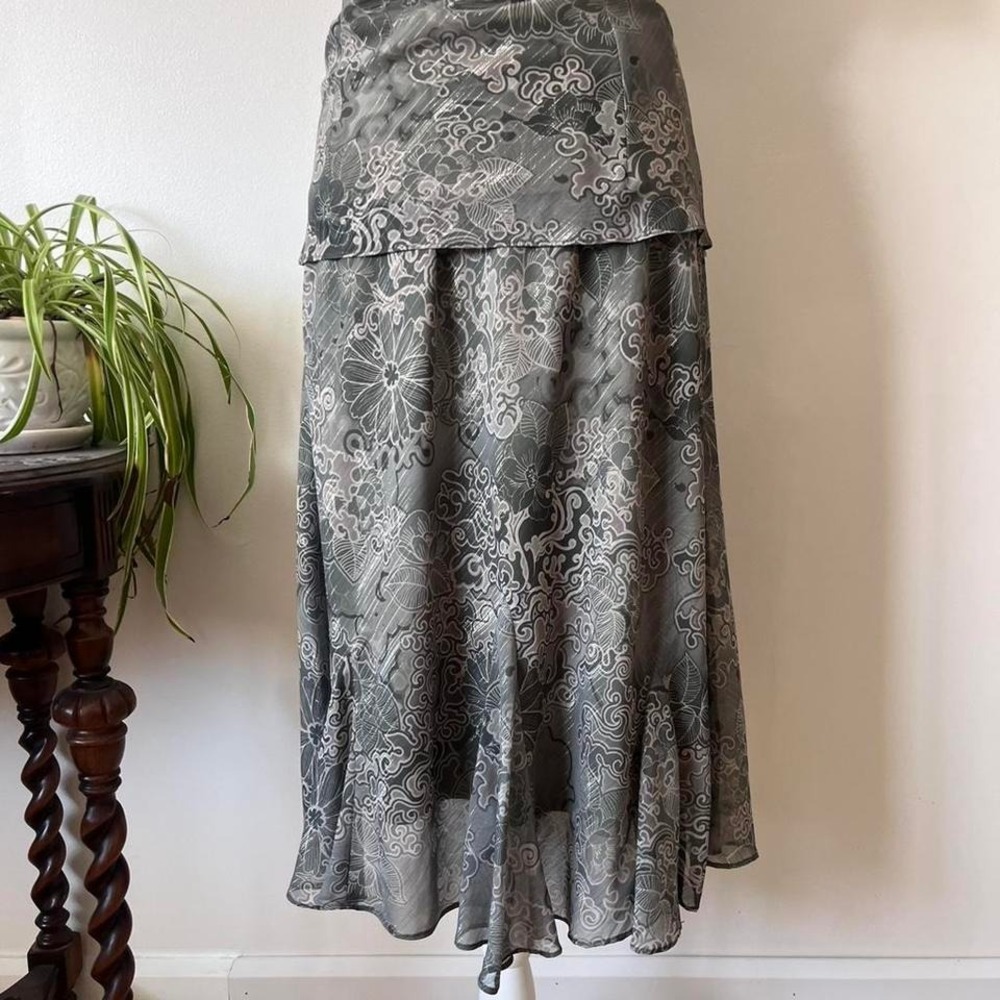 Vintage DressBarn Fairycore Matching Set Womens Sz 14W Green whimsical wedding - Picture 6 of 8